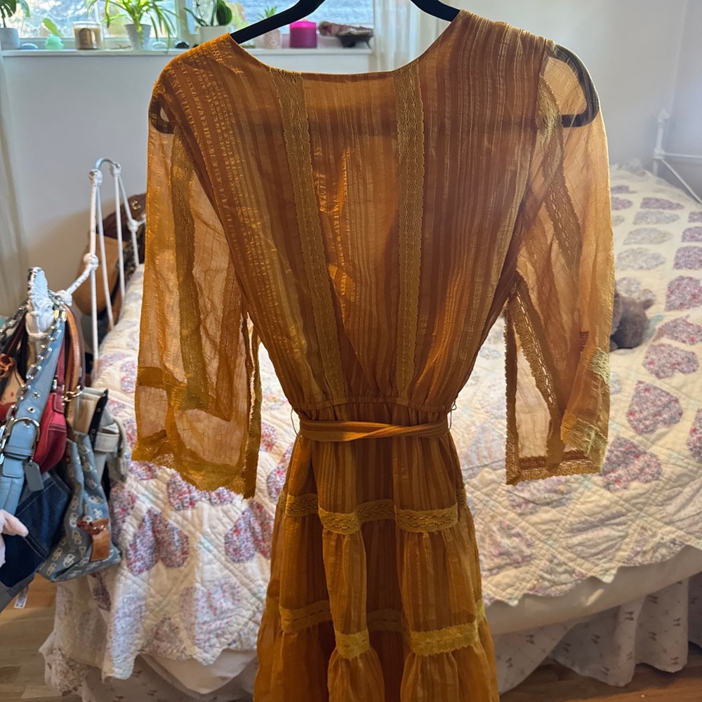 Elegant Mustard Yellow Dress